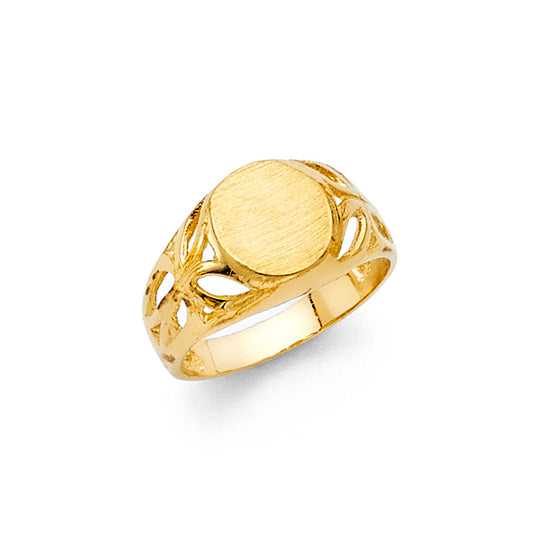 14K Yellow Gold Children’s Engravable Signet Ring