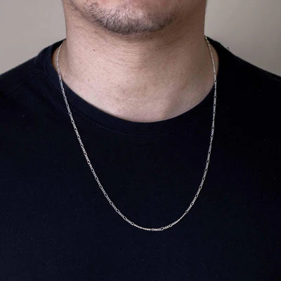 Silver Figaro 050 1.7mm Chains or Bracelet