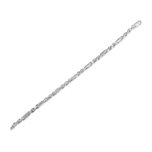 925 Sterling Silver Figarope Milano Chain or Bracelet 4.0mm
