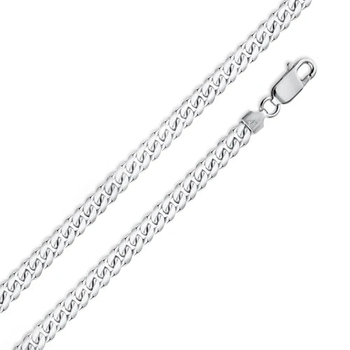 925 Sterling Silver Miami Cuban 220 7.6mm Chain or Bracelet