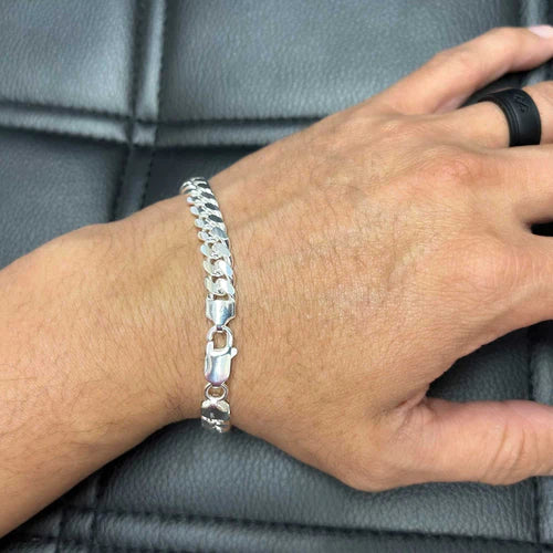 925 Sterling Silver Miami Cuban 220 7.6mm Chain or Bracelet