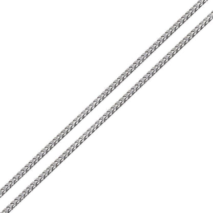 925 Sterling Silver Rhodium Plated Franco Chain 2mm