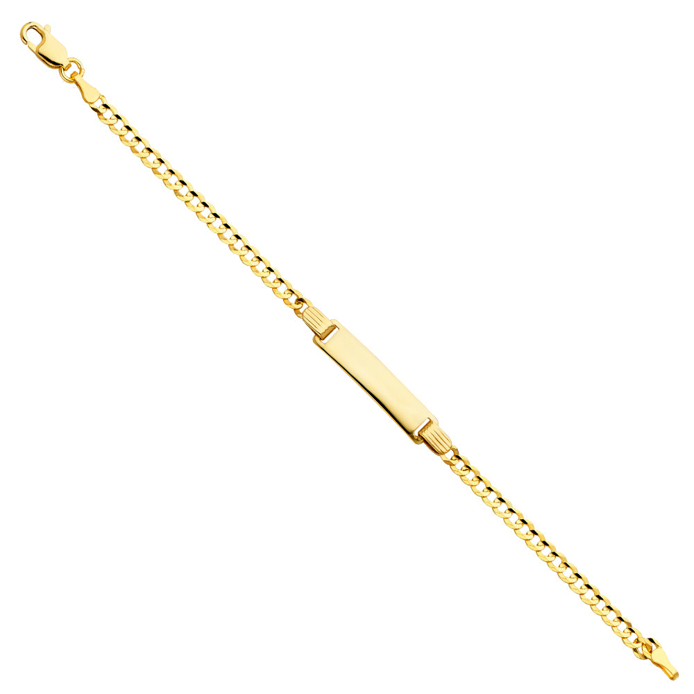 14K Yellow Gold Children’s Curb Link ID Bracelet