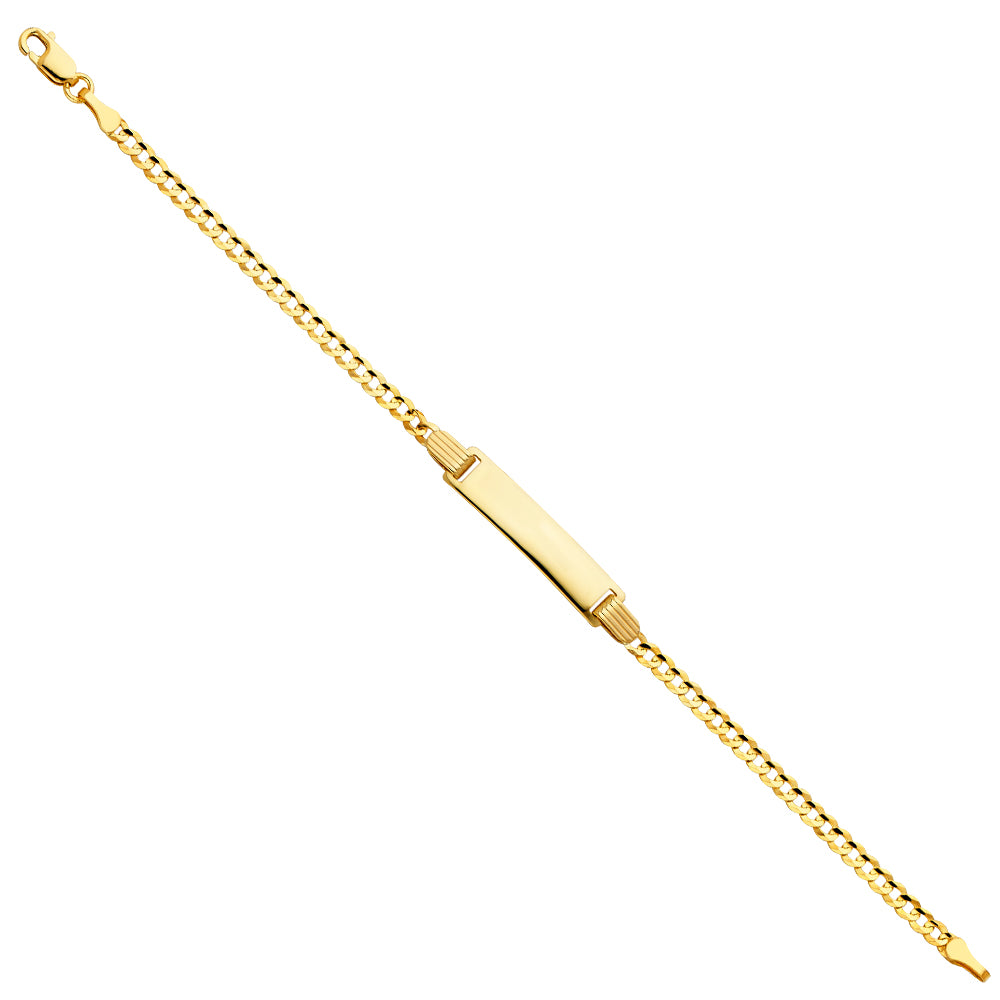 14K Yellow Gold Children’s Curb Link ID Bracelet