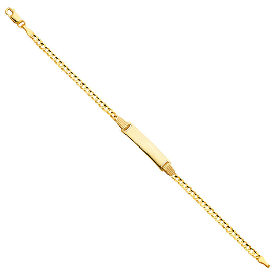 14K Yellow Gold Children’s Curb Link ID Bracelet