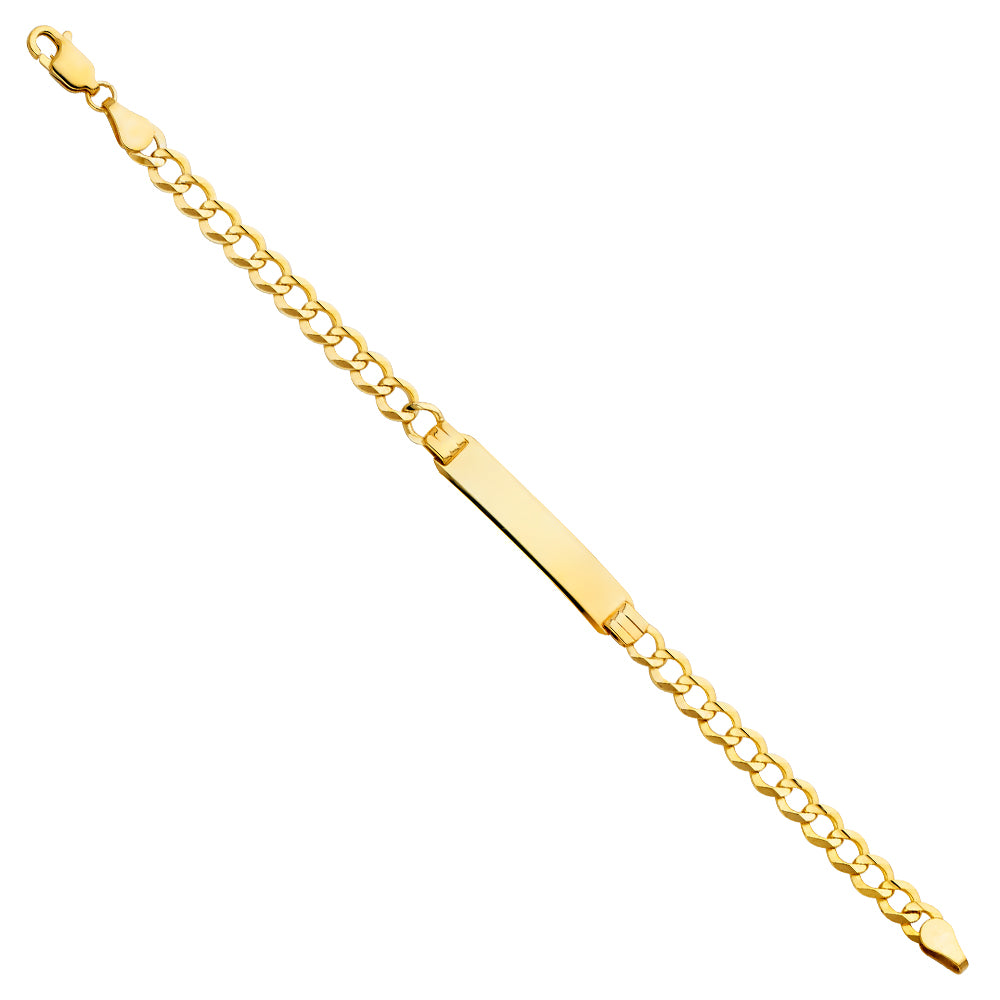 14K Yellow Gold Children’s Curb Link ID Bracelet