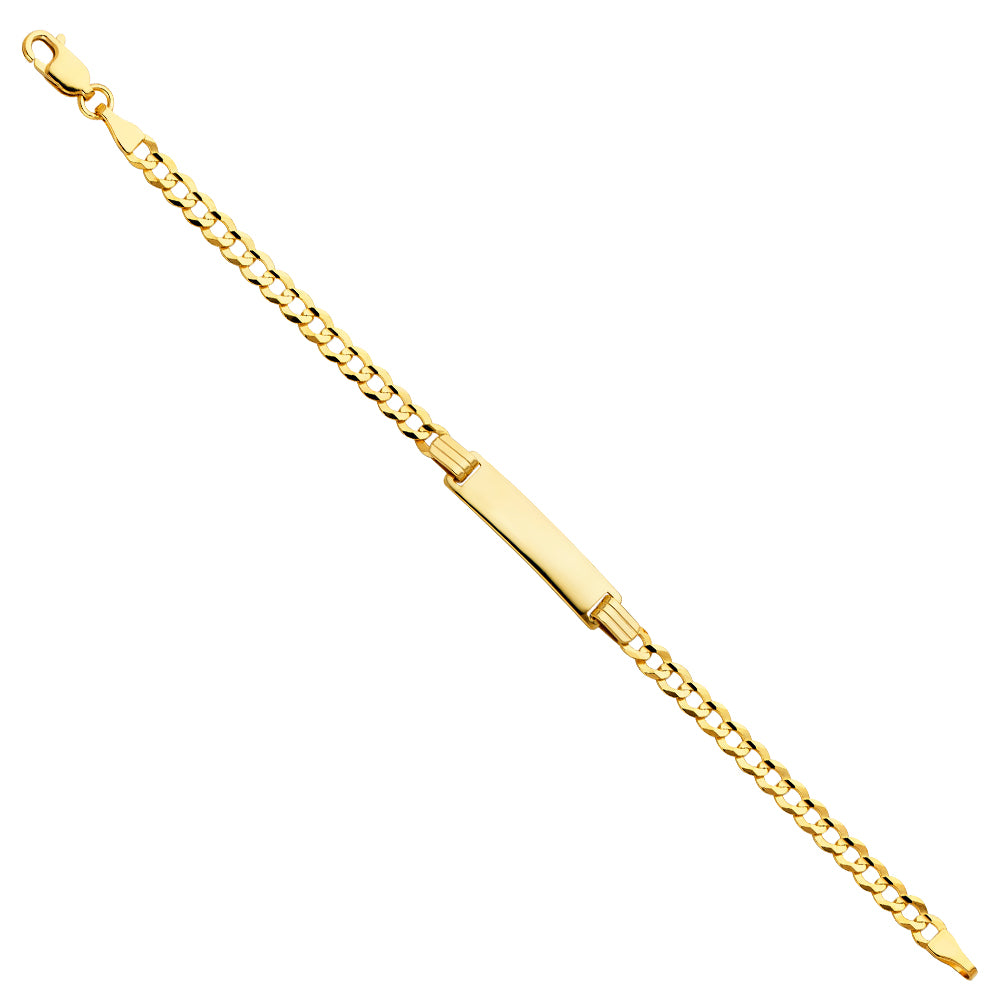 14K Yellow Gold Children’s Curb Link ID Bracelet