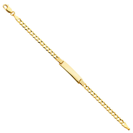 14K Yellow Gold Children’s Curb Link ID Bracelet