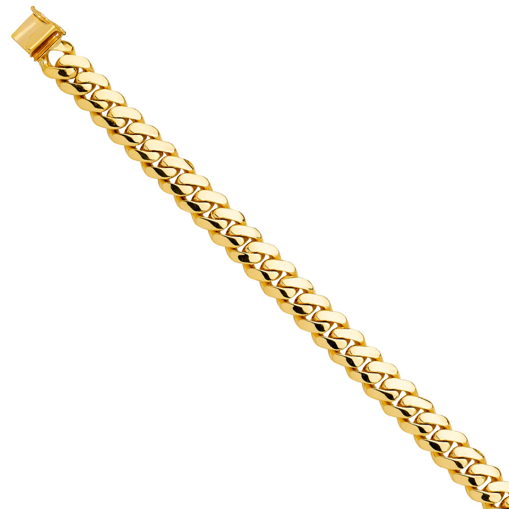 Men’s 14K Yellow Gold Cuban / Curb Link Bracelet-11.5mm Wide