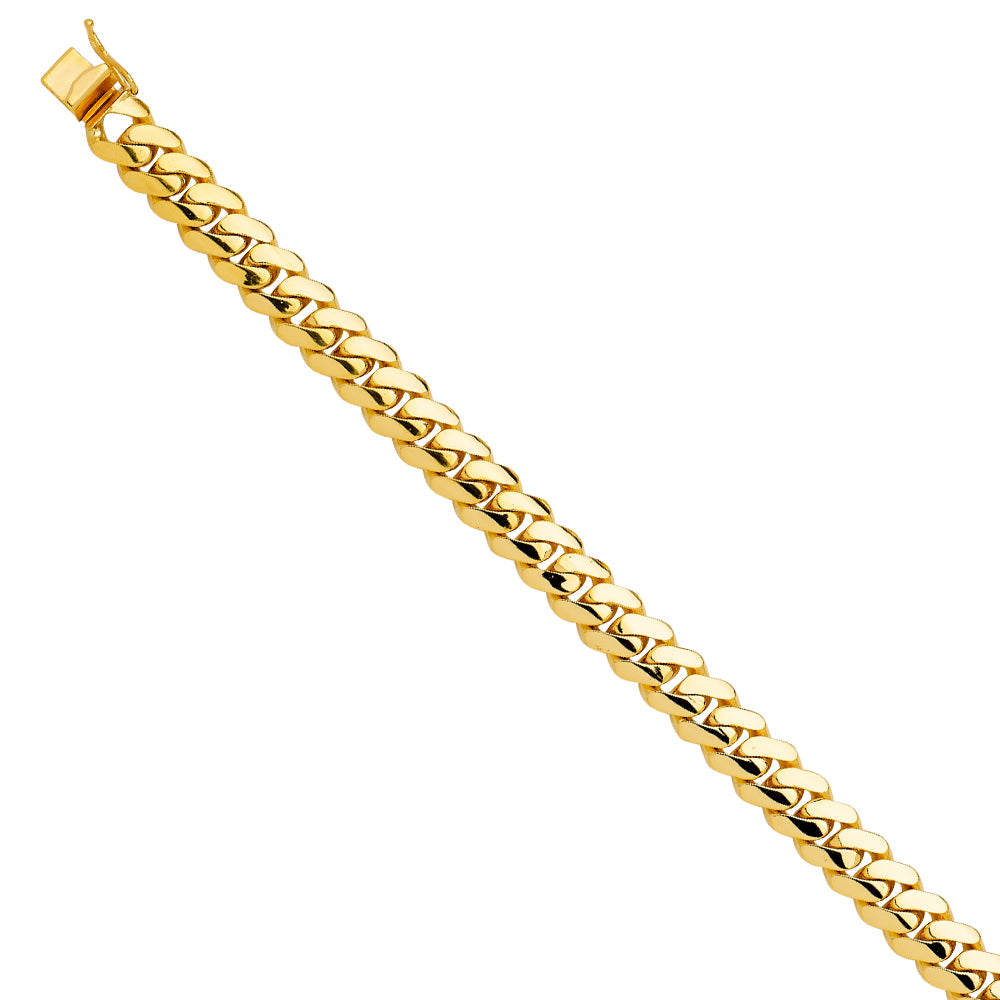 Men’s 14K Yellow Gold Cuban / Curb Link Bracelet-10.5mm Wide