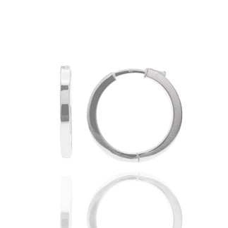 925 Sterling Silver Rhodium Plated 3mm Hoop Earring