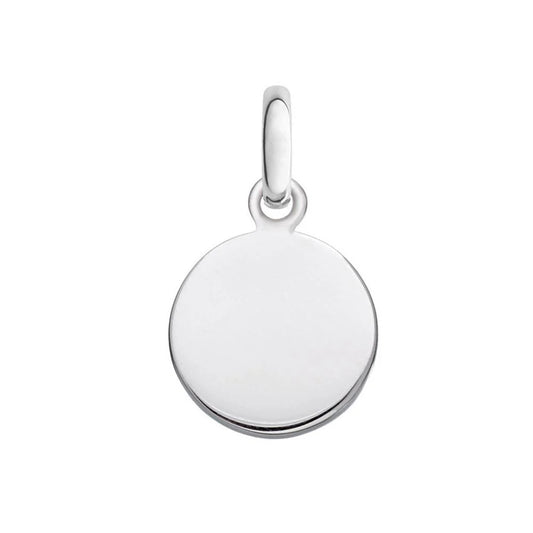 925 Sterling Silver High Polished Engravable Disc Charm 18mm