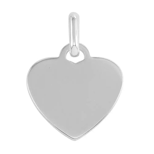 925 Sterling Silver High Polished Engravable Heart Pendant