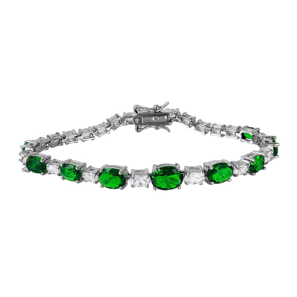 925 Silver Rhodium Plated CZ Tennis Bracelet