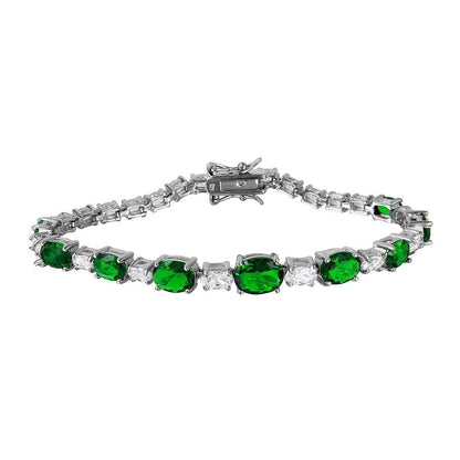 925 Silver Rhodium Plated CZ Tennis Bracelet