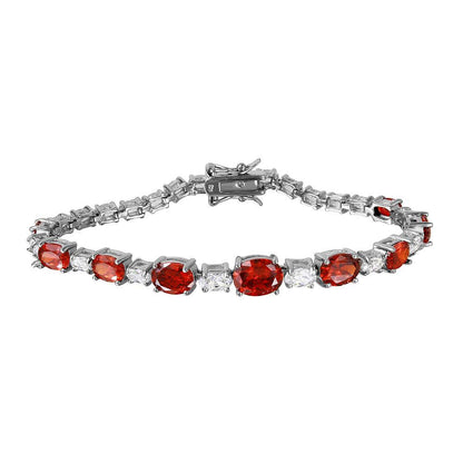 925 Silver Rhodium Plated CZ Tennis Bracelet
