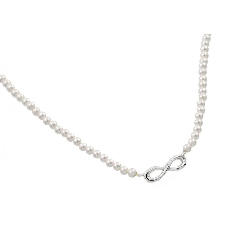 925 Silver Rhodium Plated Infinity Pendant Necklace