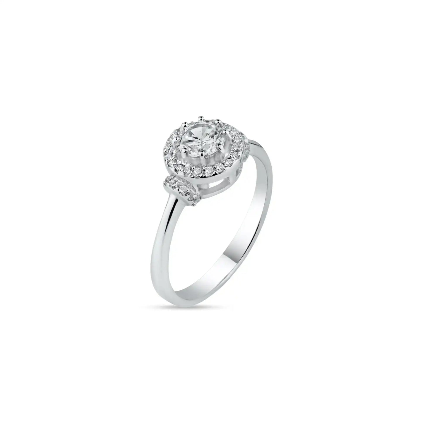 925 Sterling Silver Rhodium Plated Cluster Ring