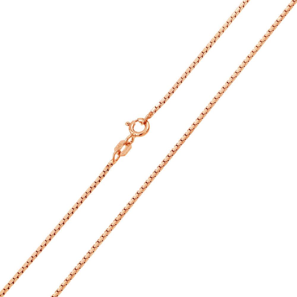 925 Sterling Silver Diamond V Cut Box Chain
