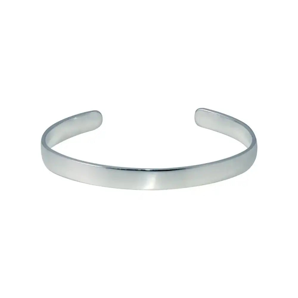 925 Sterling Silver Rhodium Plated Open Baby Bangle