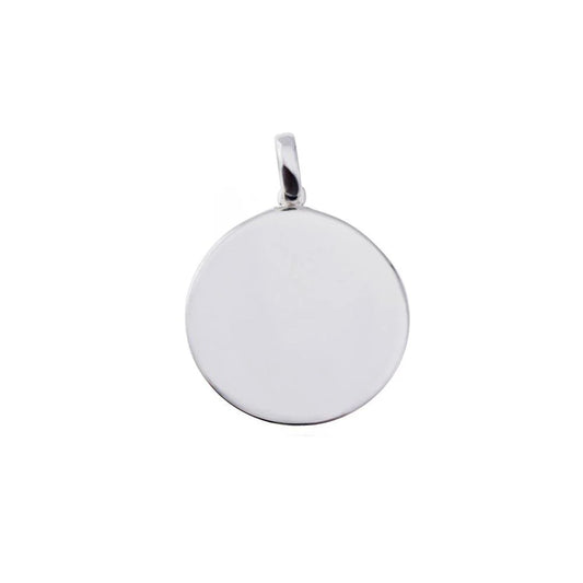 925 Sterling Silver High Polished Disc Engravable 12mm