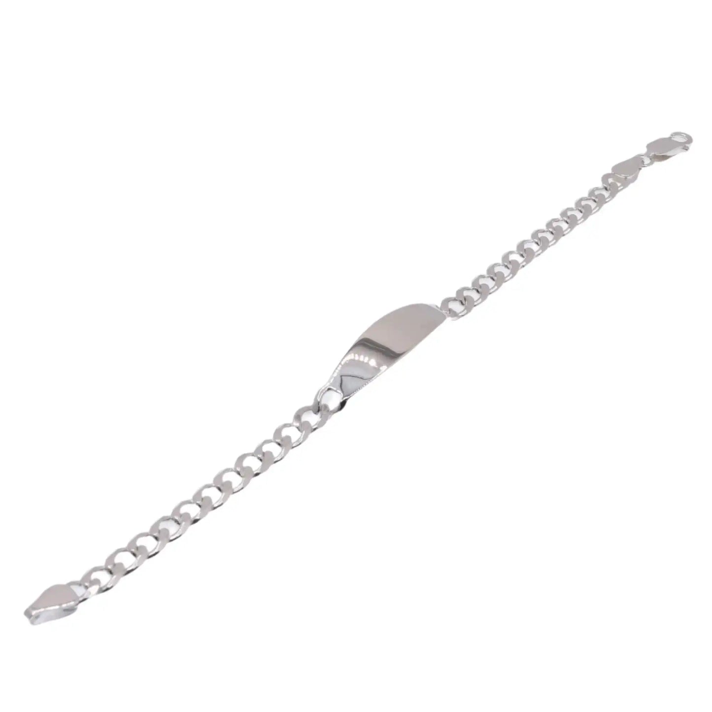 925 Sterling Silver Curb ID 5.8mm 7 Inches Bracelet