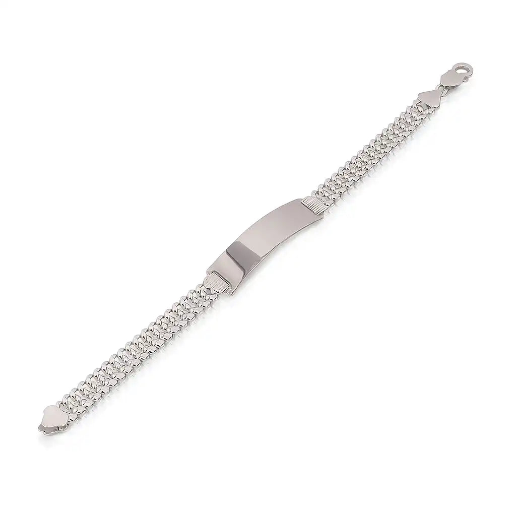 925 Sterling Silver Double Curb 8.8mm ID Bracelet