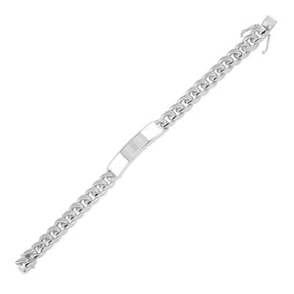 925 Sterling Silver Rhodium Plated Miami Cuban ID Link 10.7mm Bracelet