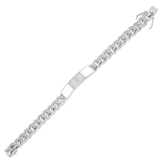 925 Sterling Silver Rhodium Plated Miami Cuban ID Link 12.6mm Bracelet
