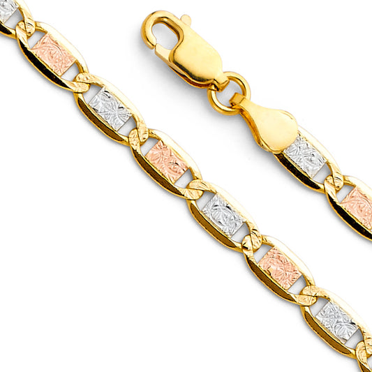 14K Gold 14K 3C 4.2mm Valentino Chain