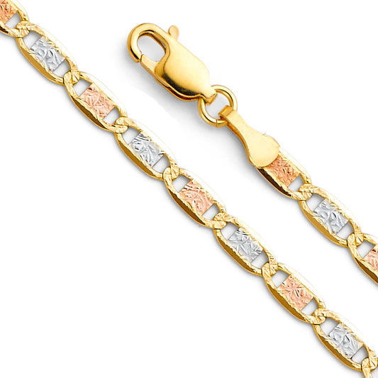 14K Gold 14K 3C 3.3mm Valentino Chain