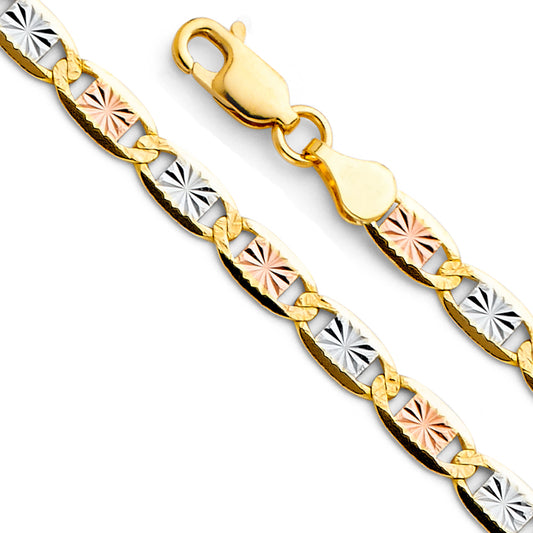 14K Gold 14K 3C 4.2mm Valentino Star DC Chain