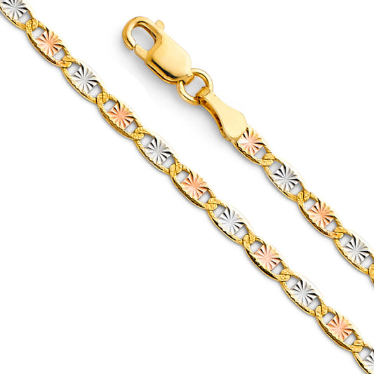 14K Gold 14K 3C 2.6mm Valentino Star DC Chain