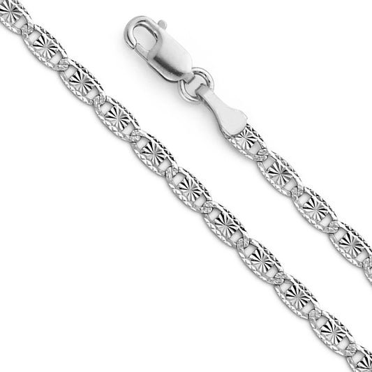 14K Gold 14KW 2.6mm Valentino Star/Edge DC Chain