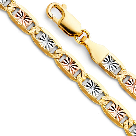 14K Gold 14K 3C 4.8mm Valentino Star DC Chain