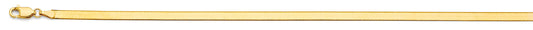 3.5mm 14K Solid Yellow Gold  Flex Herringbone  Necklaces