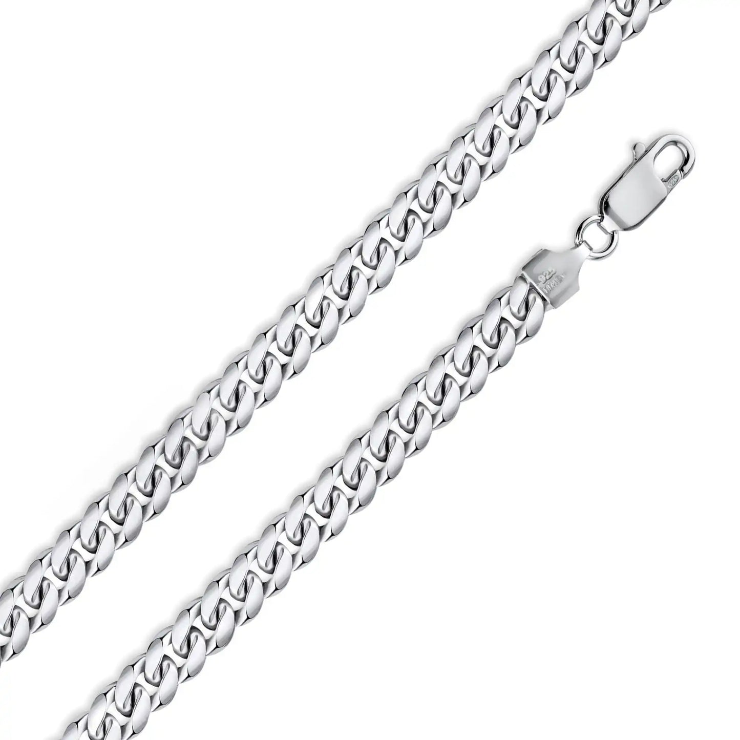925 Sterling Silver Miami Cuban Chain or Bracelet