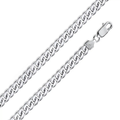 925 Sterling Silver Miami Cuban Chain or Bracelet