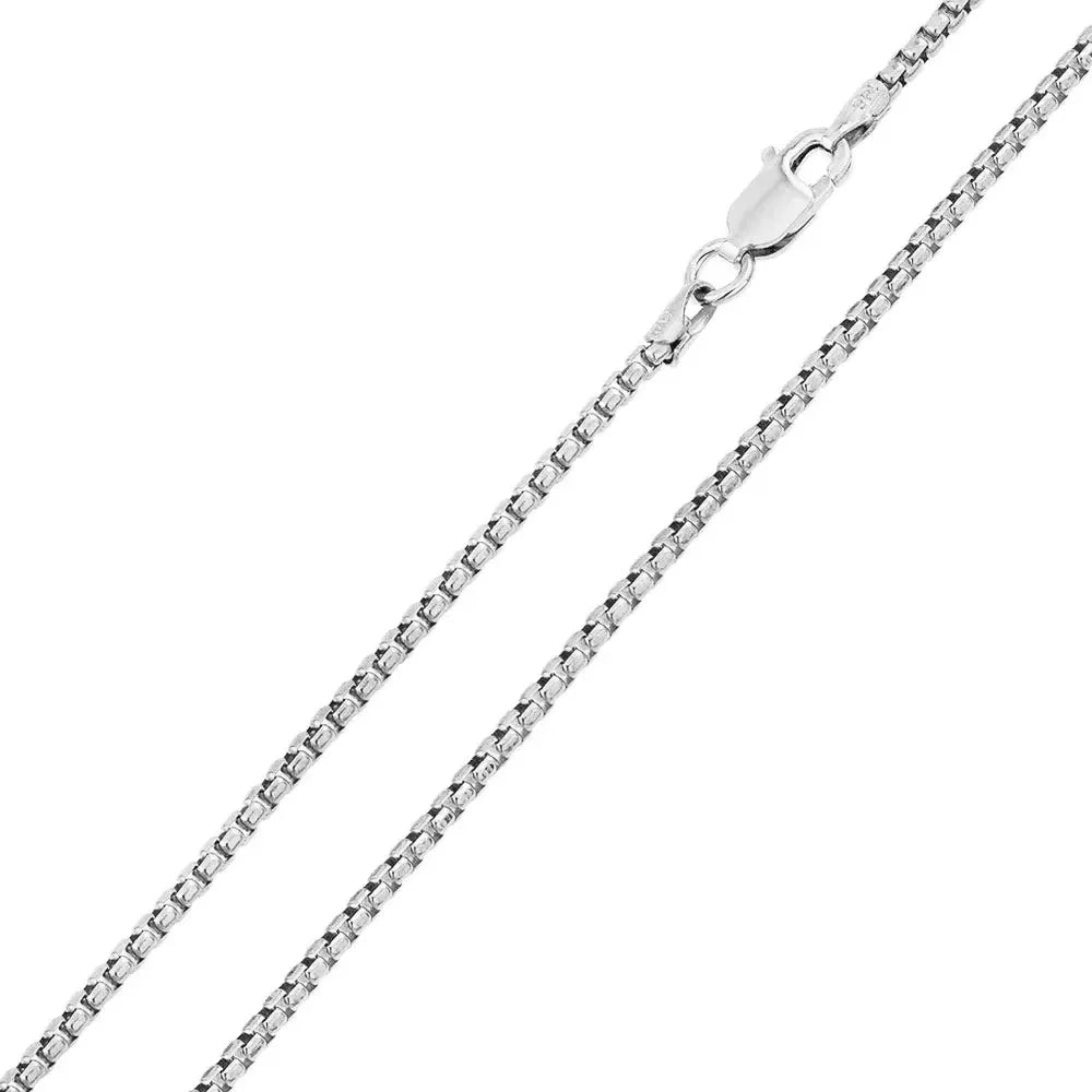 925 Sterling Silver Round Box Chain