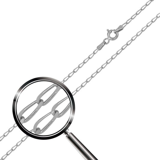 925 Sterling Silver Rhodium Plated DC Link 040 Chain 1.4mm