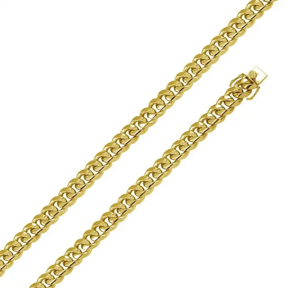 925 Sterling Silver Miami Cuban Box Lock Chain or Bracelet