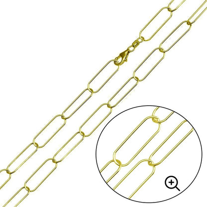 925 Sterling Silver Oval Paperclip Link Chain or Bracelet