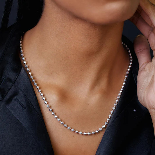 925 Sterling Silver Bead 400 Chain 4mm