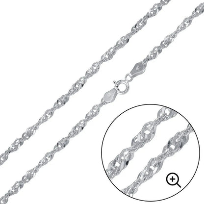 Silver Singapore 040 Chain 2.4mm