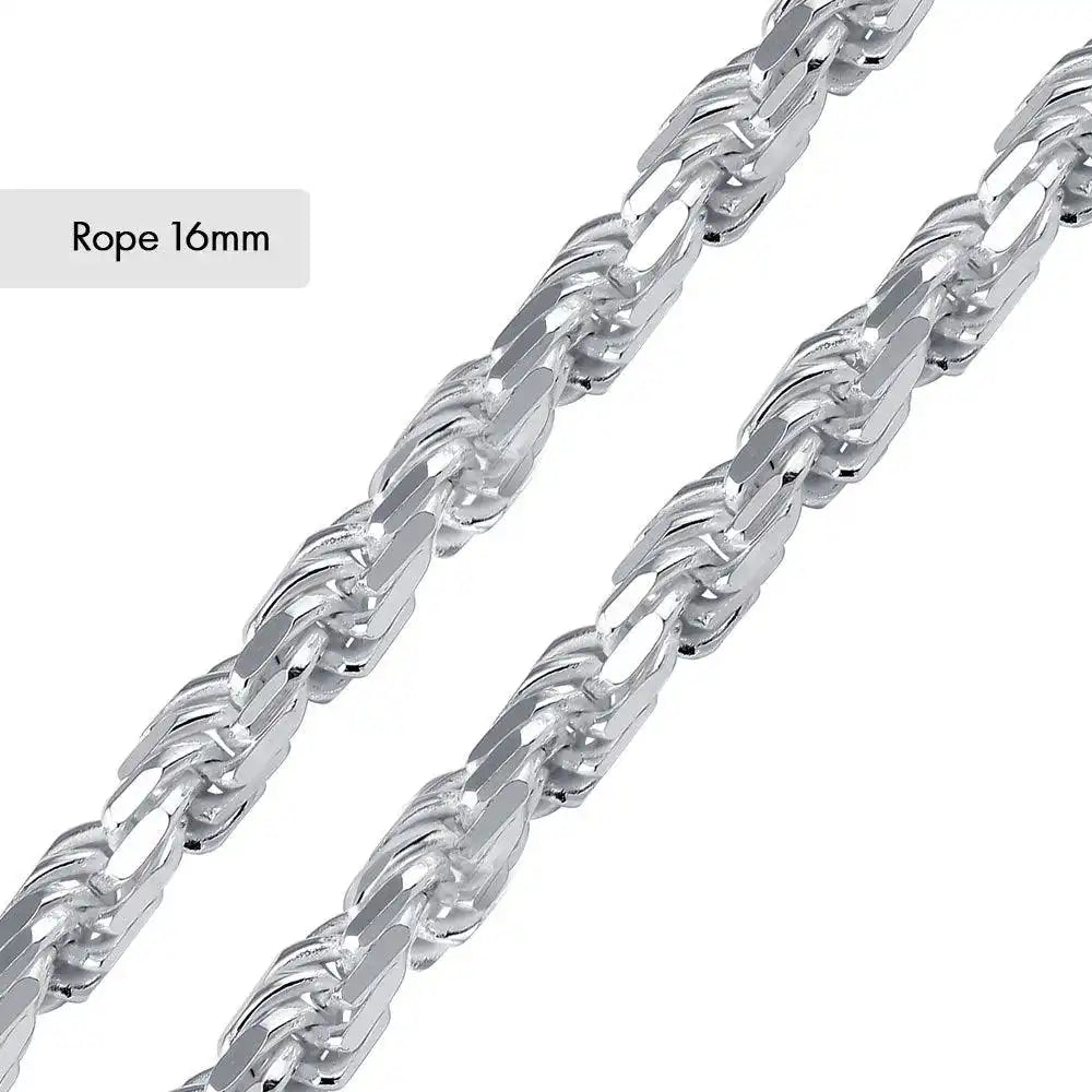 925 Sterling Silver Rope Chain or Bracelet