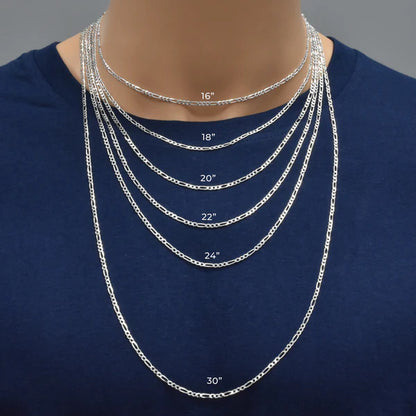Silver Figaro 060 Chain 2.1mm