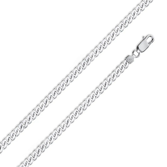925 Sterling Silver Miami Cuban Chain or Bracelet