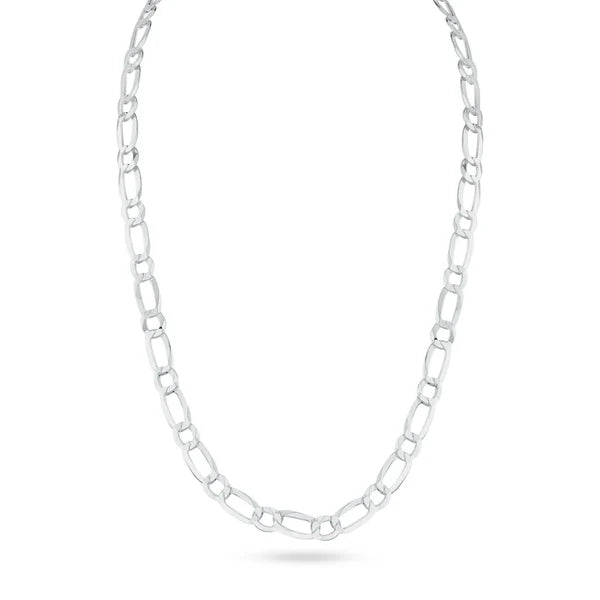 925 Sterling Silver Figaro 160 Chain 1+1 6.5mm