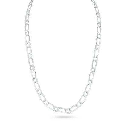 925 Sterling Silver Figaro 160 Chain 1+1 6.5mm