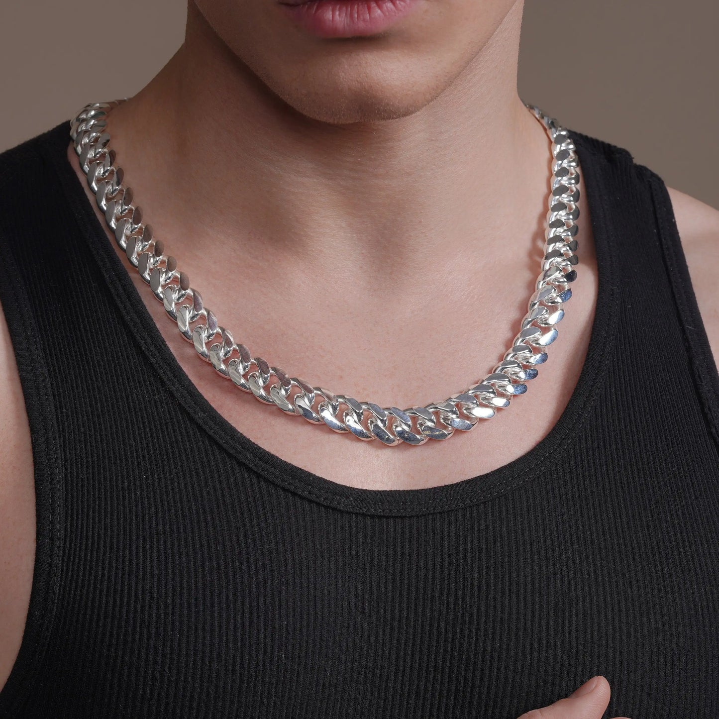 925 Sterling Silver Miami Cuban Box Lock Chain or Bracelet